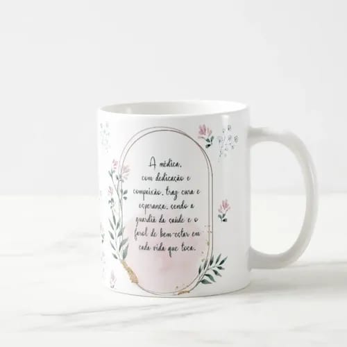 Caneca Feminina Delicada Presente Profissão Medicina Médica