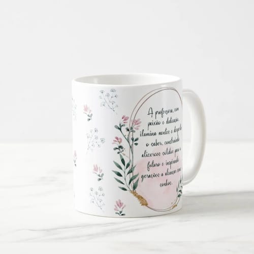 Caneca Feminina Delicada Presente Profissão Professora