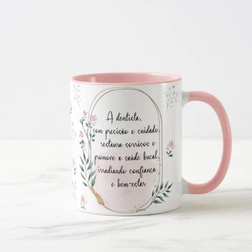 Caneca Feminina Delicada Presente Profissão Dentista