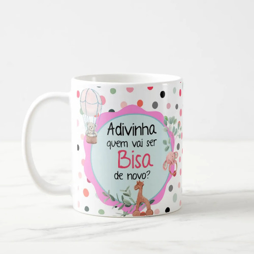 Caneca Especial Surpresa Revelar Nova Gravidez Família Bisa