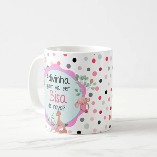 Caneca Especial Surpresa Revelar Nova Gravidez Família Bisa