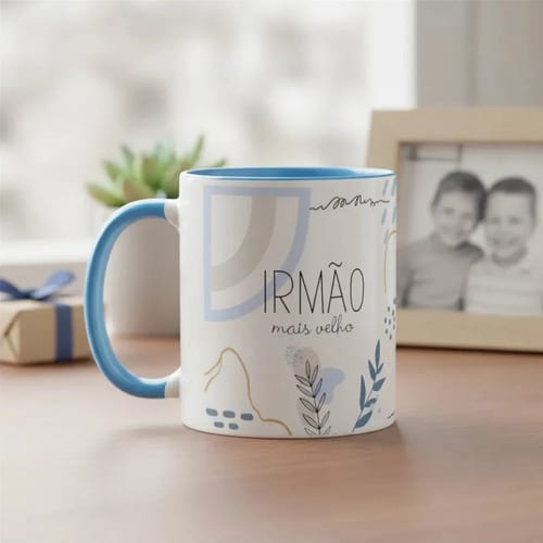 Caneca Masculina Minimalista Presente Irmão Mais Velho