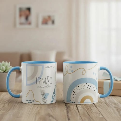 Caneca Masculina Minimalista Presente Irmão Mais Velho - Família (Irmão)