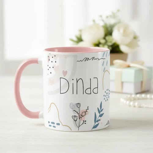Caneca Feminina Minimalista Madrinha Presente para Dinda - Batizado (Madrinha)