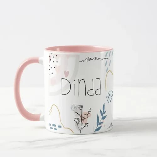 Caneca Feminina Minimalista Madrinha Presente para Dinda