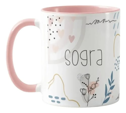 Caneca Feminina Minimalista Presente Segunda Mãe Sogra - Família (Sogra)