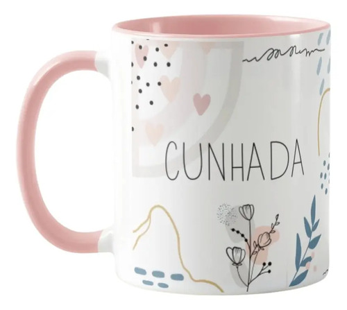Caneca Feminina Minimalista Cunhada Presente para Família - Família (Cunhada)