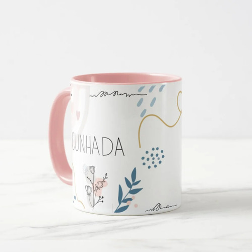 Caneca Feminina Minimalista Cunhada Presente para Família