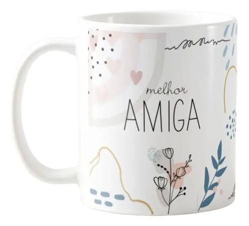 Caneca Feminina Minimalista Presente Melhor Amiga - Outros (Amiga)