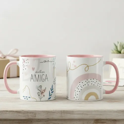 Caneca Feminina Minimalista Presente para Melhor Amiga - Outros (Amigo(a))