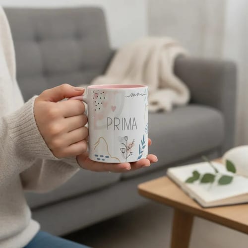 Caneca Feminina Minimalista Presente Aniversário para Prima