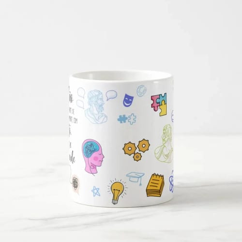 Caneca Profissão Psicólogo Presente Terapia Pronta Entrega