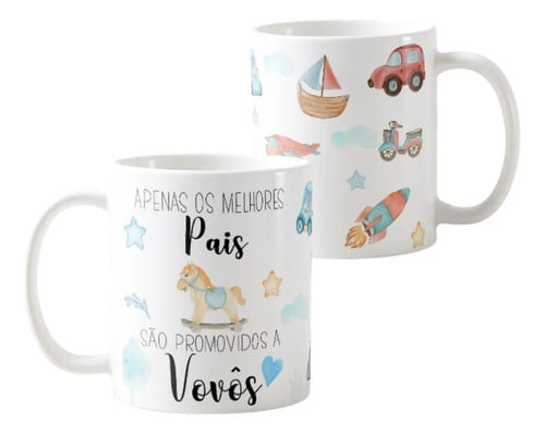 Kit 2 Canecas Presente Pais Promovidos a Avós