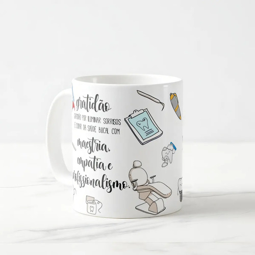 Caneca Personalizada Presente Odontologia para Dentistas