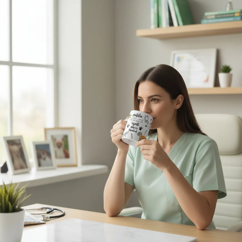 Caneca Personalizada Presente Medicina para Veterinária Pet
