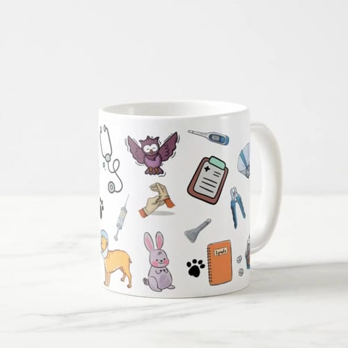 Caneca Personalizada Presente Medicina para Veterinária Pet