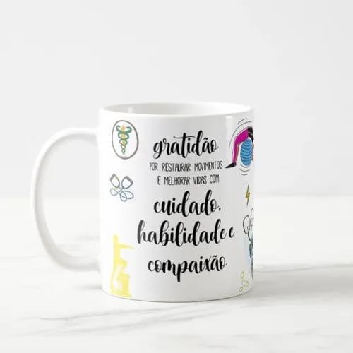 Caneca Personalizada Profissão Fisioterapia Fisioterapeutas