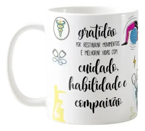 Caneca Personalizada Profissão Fisioterapia Fisioterapeutas - Profissões (Fisioterapeuta)