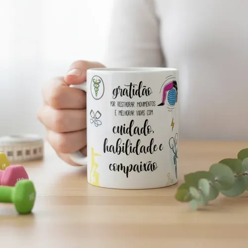 Caneca Personalizada Profissão Fisioterapia Fisioterapeutas