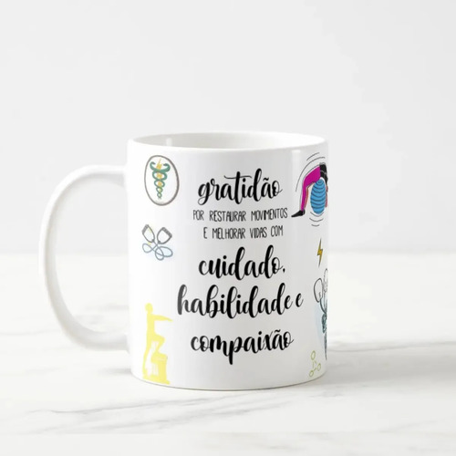 Caneca Personalizada Profissão Fisioterapia Fisioterapeutas