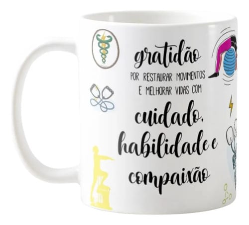 Caneca Personalizada Profissão Fisioterapia Fisioterapeutas