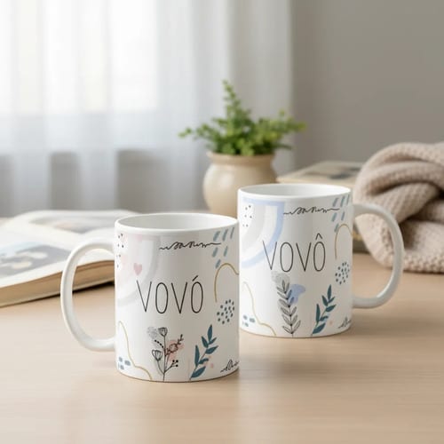 Kit Dia do Avós Canecas Vovó e Vovô Presente Pronta Entrega - Família (Avó e Avô)