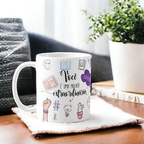 Caneca Personalizada Mulher Extraordinária Presente Pronta Entrega