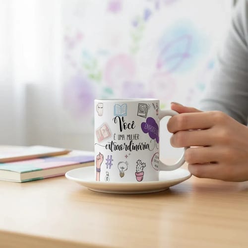 Caneca Personalizada Mulher Extraordinária Presente Pronta Entrega