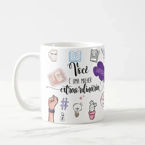 Caneca Personalizada Mulher Extraordinária Presente Pronta Entrega