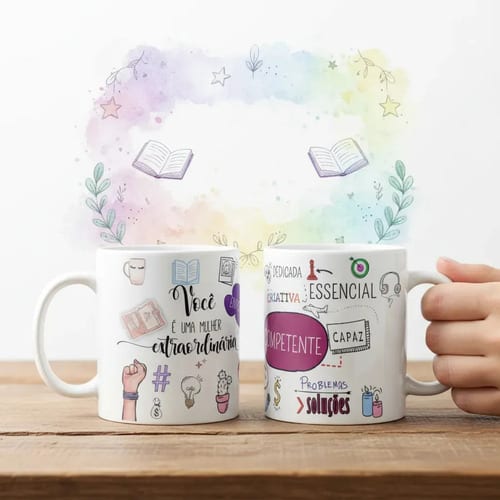 Caneca Personalizada Mulher Extraordinária Presente Pronta Entrega