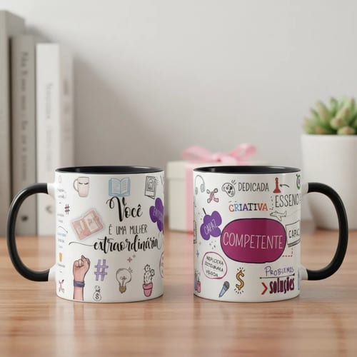 Caneca Personalizada Presente Mulher Dia das Mulheres - Profissões (Mulher)