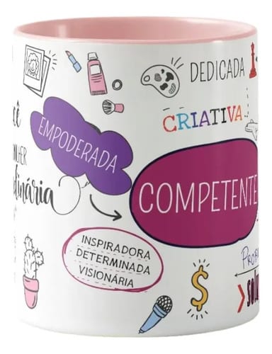 Caneca Personalizada Presente Dia Da Mulher Extraordinária Rosa Mulher Extraordinária