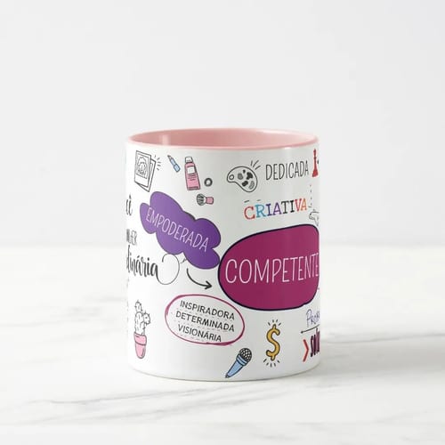 Caneca Personalizada Presente Dia Da Mulher Extraordinária Rosa Mulher Extraordinária