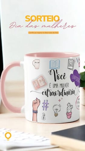 Caneca Personalizada Presente Dia Da Mulher Extraordinária Rosa Mulher Extraordinária