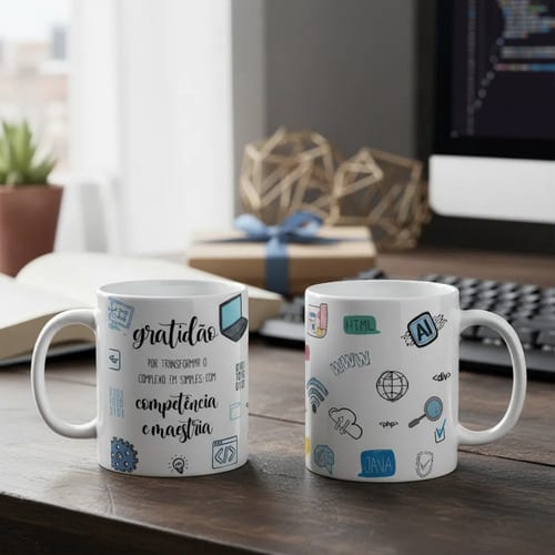 Caneca Tecnologi Presente Pronta Entrega Time Tecnologia Ti - Profissões (Programador(a))