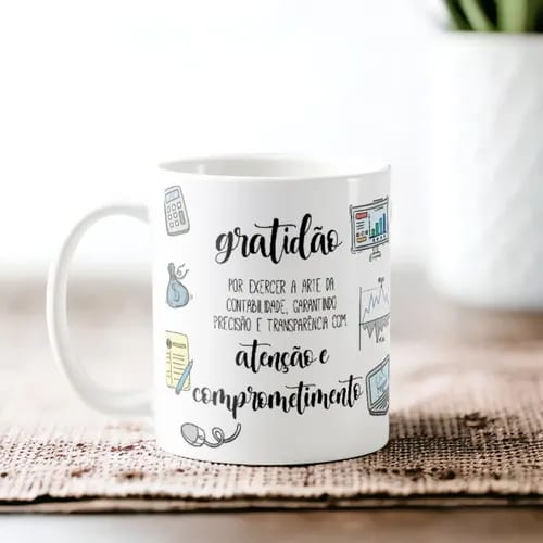 Caneca Profissão Presente Profissionais de Contabilidade