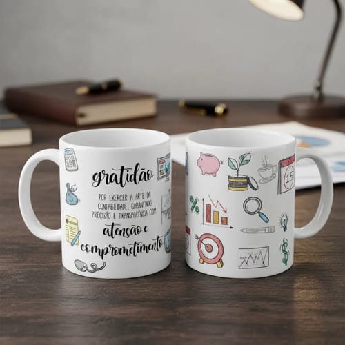Caneca Profissão Presente Profissionais de Contabilidade - Profissões (Contador(a))
