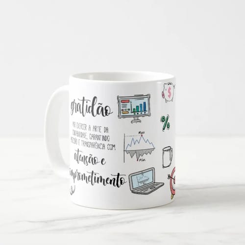 Caneca Profissão Presente Profissionais de Contabilidade