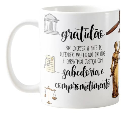 Caneca Profissão Presente Profissionais Advocacia Jurídico - Profissões (Advogado(a))