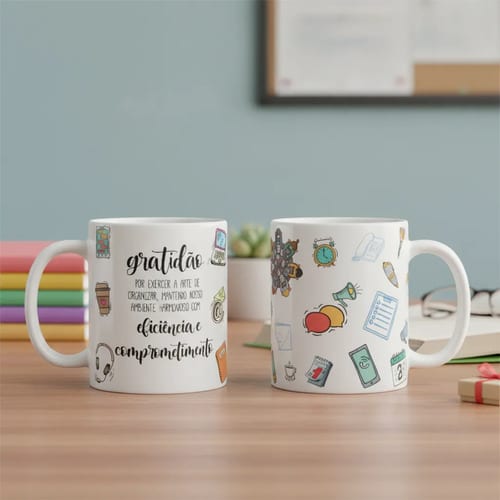 Caneca Profissão Escritório Presente Criativo de Secretária - Profissões (Secretária Escolar)