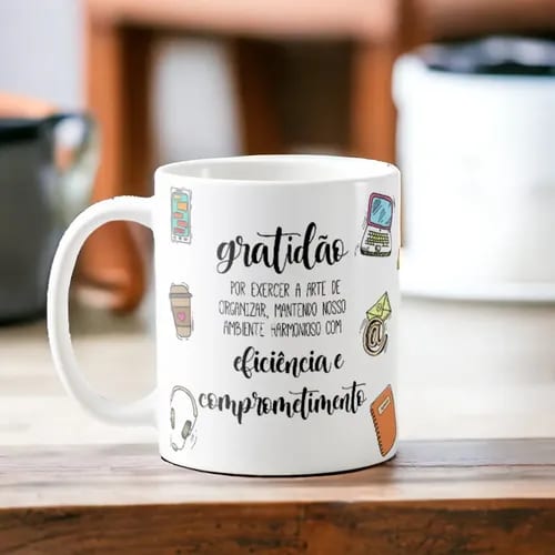 Caneca Profissão Escritório Presente Criativo de Secretária