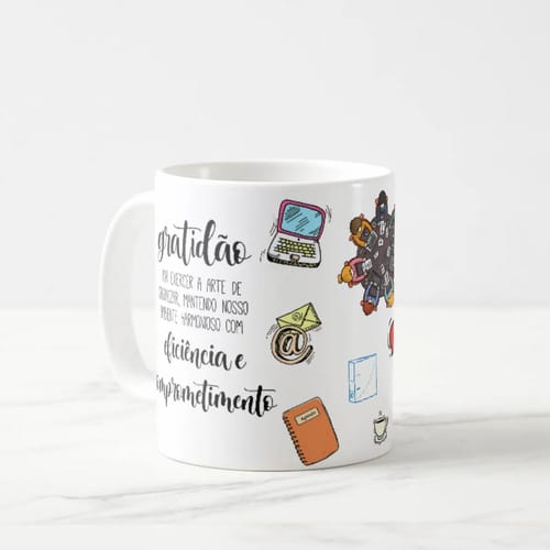Caneca Profissão Escritório Presente Criativo de Secretária