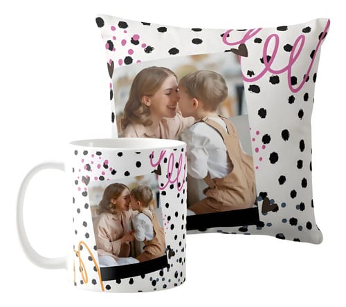 Kit Caneca e Almofada Personalizada Uso Exclusivo da Mamãe - Família (Mãe)