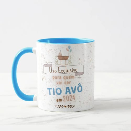 Caneca Presente Especial Revelação Quem Vai Ser Tio Avô 2026 - Família (Tio Avô)