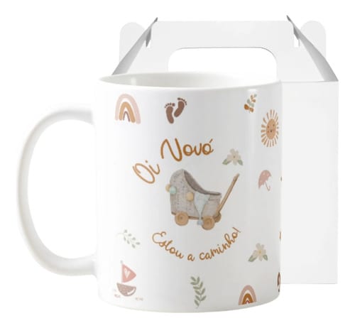 Caneca Avó Anúncio de Grávidez Vovó Estou a Caminho