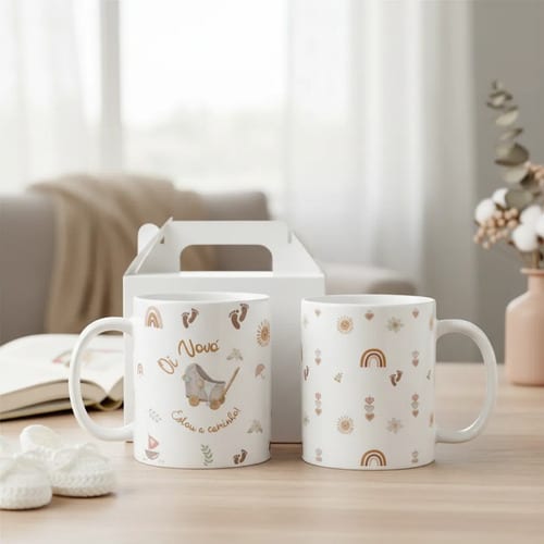 Caneca Avó Anúncio de Grávidez Vovó Estou a Caminho - Anúncio de Gravidez (Avó)