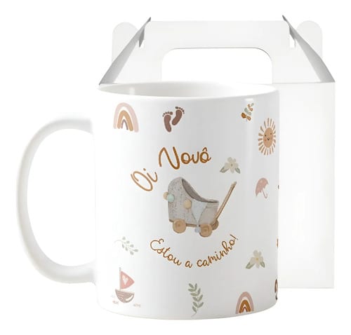 Caneca Presente Revelação Especial Oi Vovô Estou a Caminho - Família (Avô)