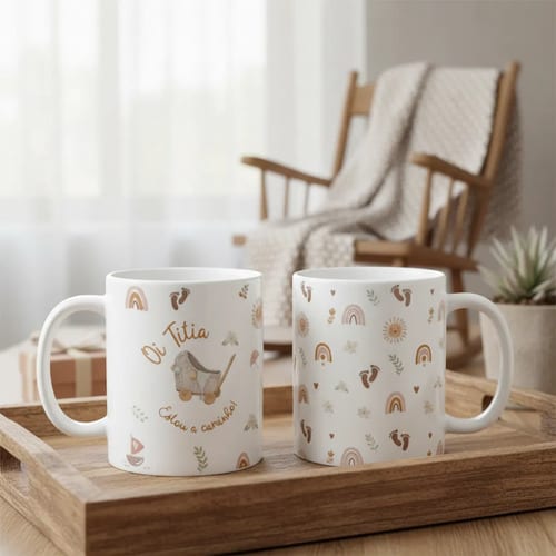 Coleção Boho Revelação Especial Oi Estou a Caminho Titia - Família (Tia)
