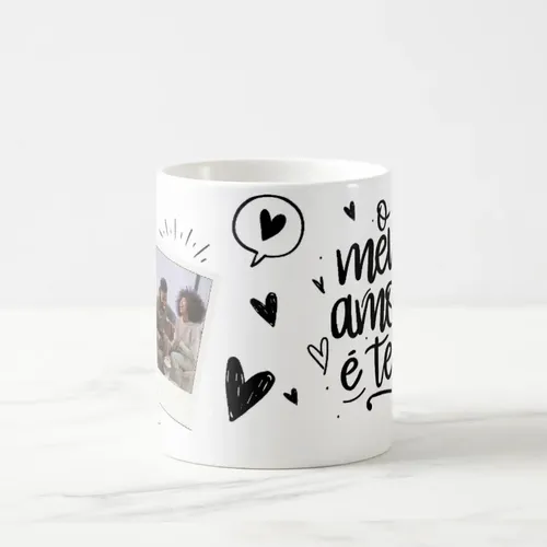 Kit Almofada E Caneca Casal Romântico Presente Namorados Branco Meu Amor É Teu - 2 Fotos