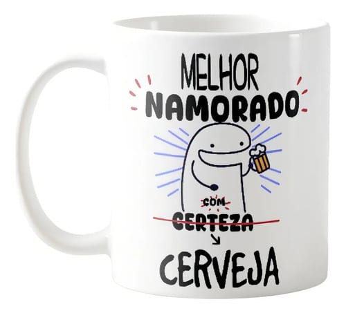 Caneca Personalizada Divertida Melhor Namorado com Cerveja - Outros (Casal)